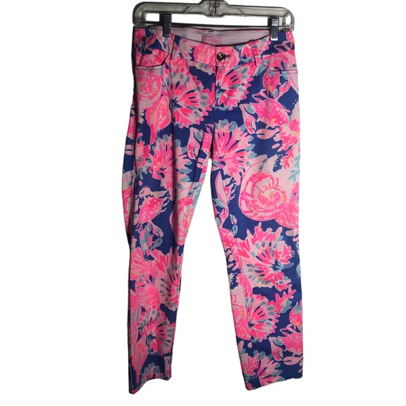 Lilly Pulitzer Sadie stretch crop chino pants. Sz 2 - Picture 2 of 7